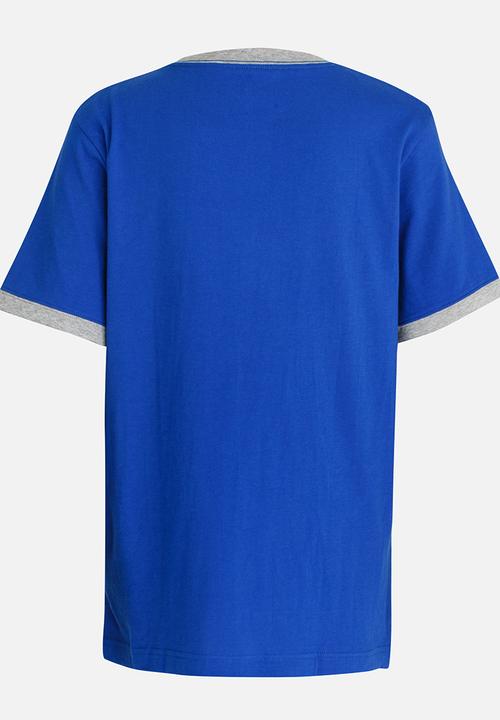 Converse - Converse Vintage Logo Ringer Tee Blue