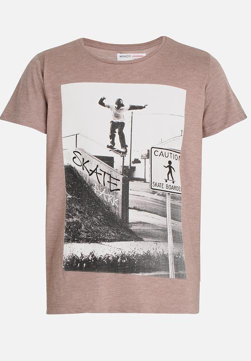 MINOTI - Yeez Photo Print Washed Marl Tee Pale Purple