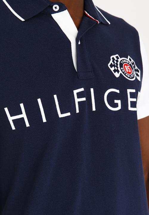 Tommy Hilfiger - Colourblock Slim Polo Golfer Blue