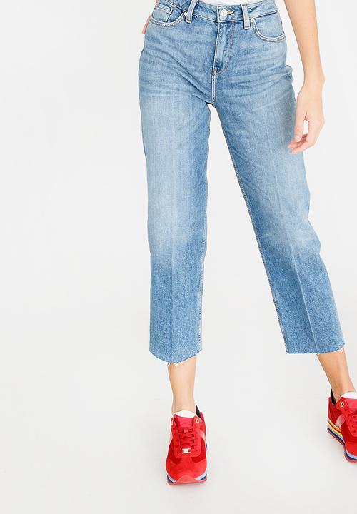 Tommy Hilfiger - Straight Leg Cropped Jeans Mid Blue