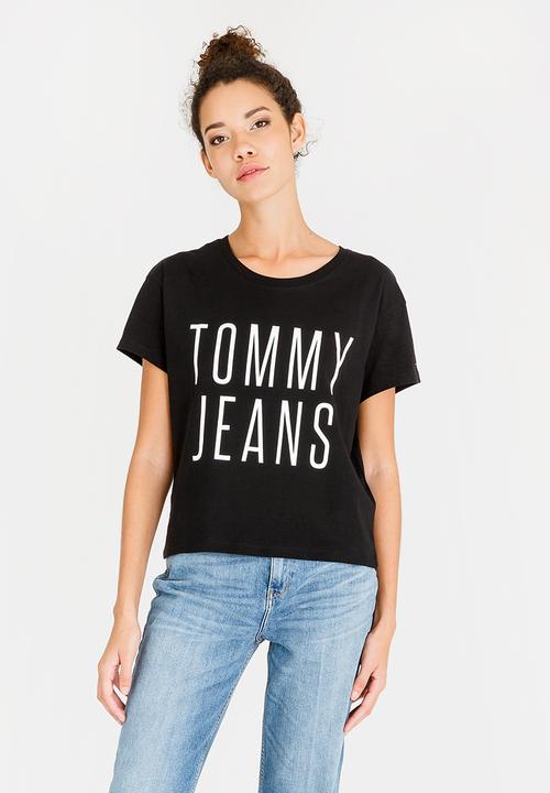 Tommy Hilfiger - Cropped Logo Tee Black