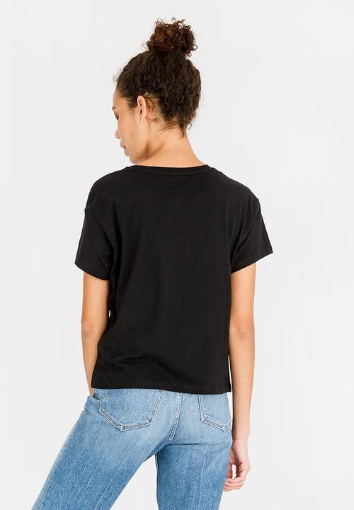 Tommy Hilfiger - Cropped Logo Tee Black