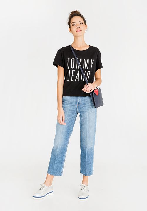Tommy Hilfiger - Cropped Logo Tee Black