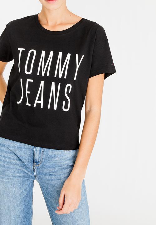 Tommy Hilfiger - Cropped Logo Tee Black