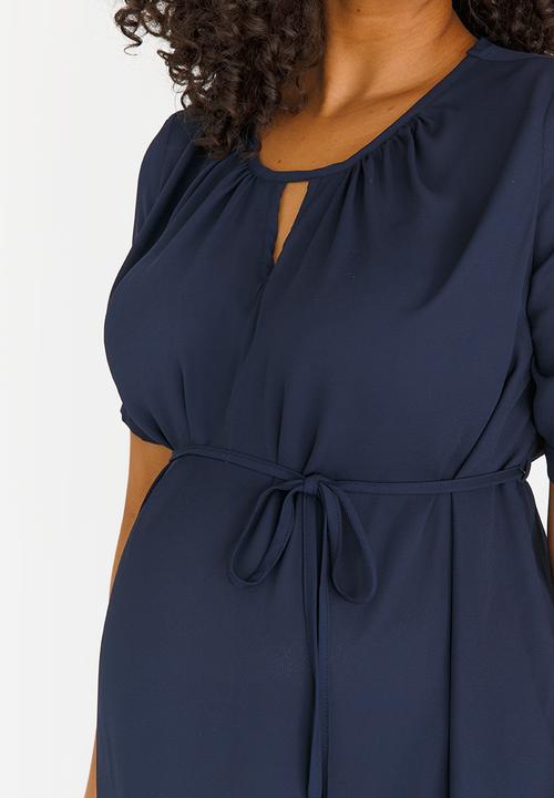 Cherry Melon - Keyhole Blouse Navy