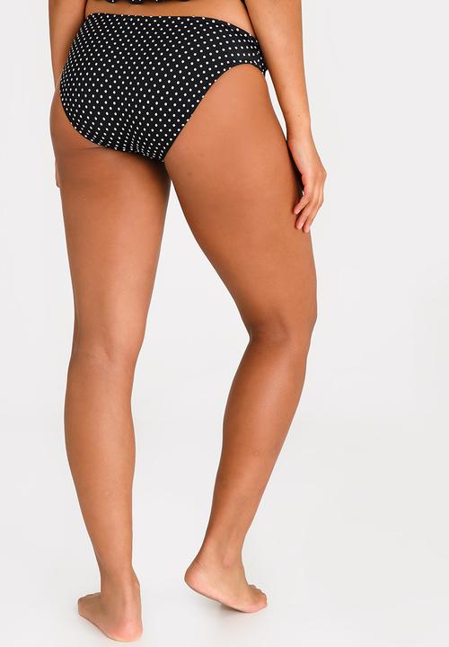 Jacqueline - Maternity Polka dot bikini bottom - black & white 