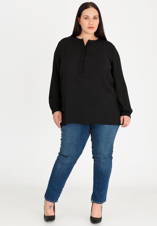 edit Plus - Henley Tunic Black