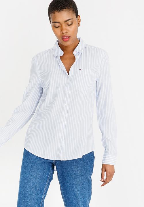 Tommy Hilfiger - Regular Stripe Shirt Pale Blue