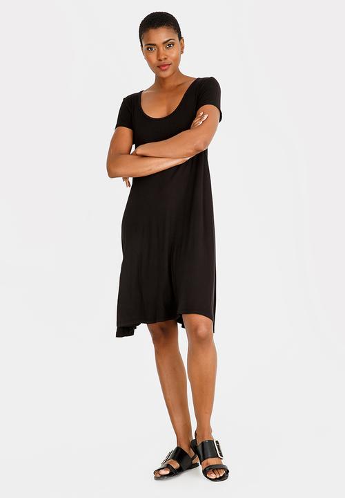 Brave Soul - Easy Stretch Swing Dress Black