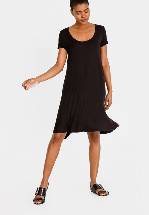 Brave Soul - Easy Stretch Swing Dress Black