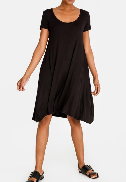 Brave Soul - Easy Stretch Swing Dress Black