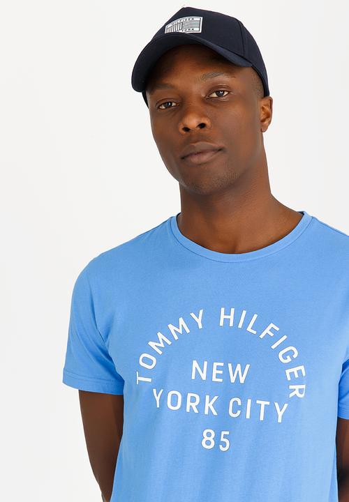 Tommy Hilfiger - Multi Layered Logo Graphic Tee Blue