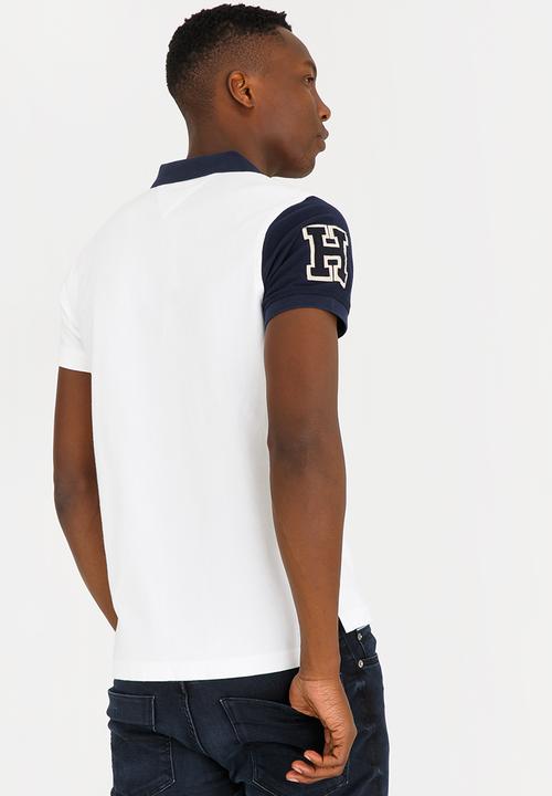 Tommy Hilfiger - Badge Polo Golfer Blue and White