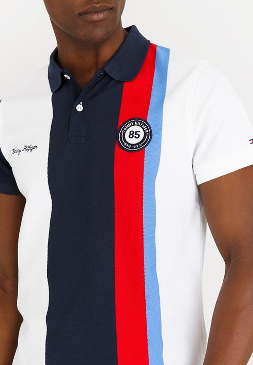 Tommy Hilfiger - Badge Polo Golfer Blue and White