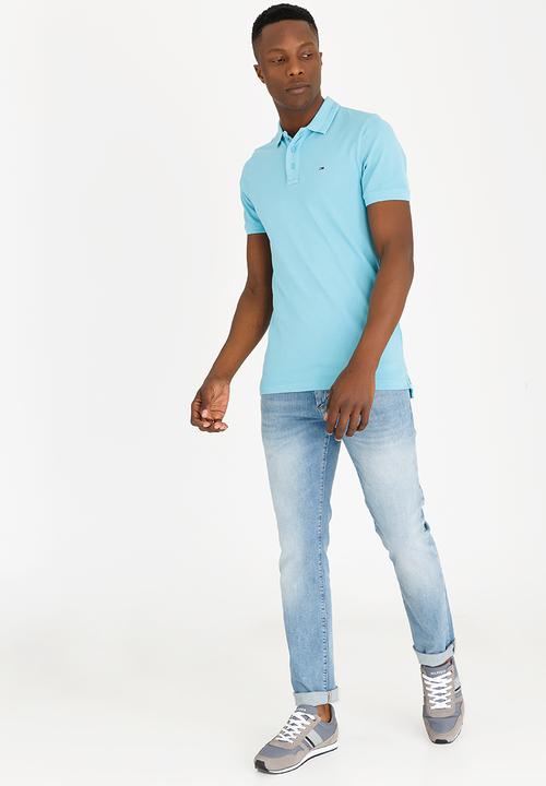 Tommy Hilfiger - Fine Garment Dye Polo Golfer Blue