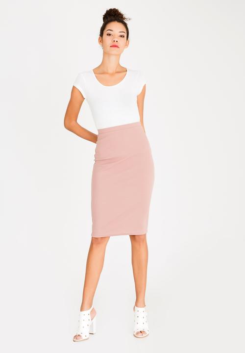 c(inch) - Basic Bodycon Skirt Rose