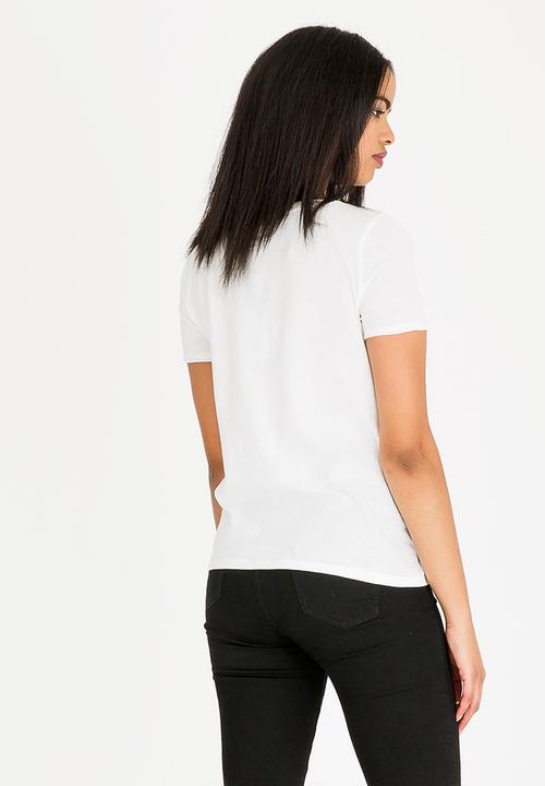 ONLY - Printed Crown T-shirt Off White