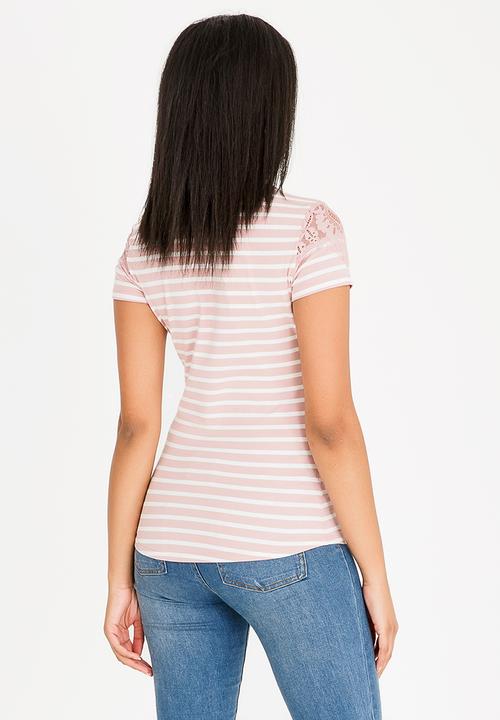 SISSY BOY - Rira Stripe One Up Top Pale Pink