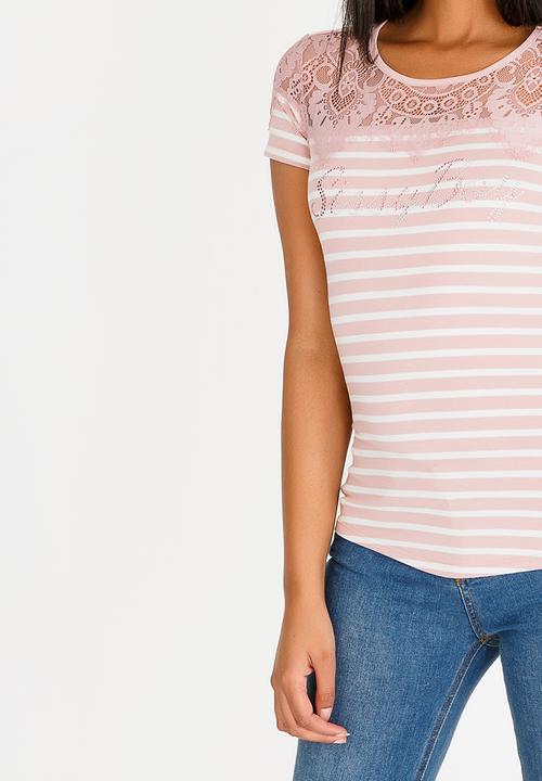 SISSY BOY - Rira Stripe One Up Top Pale Pink