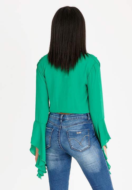 SISSY BOY - Love You Wrap Blouse Green