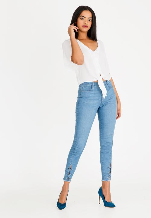 SISSY BOY - Tie Detail Blouse Off White