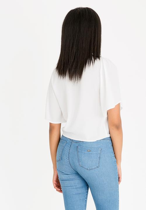 SISSY BOY - Tie Detail Blouse Off White