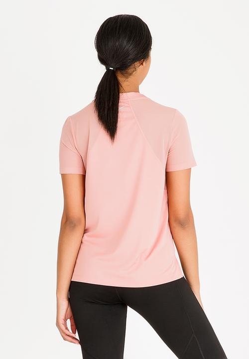 Nike - Nike Miler Short-Sleeve Running Top Mid Pink