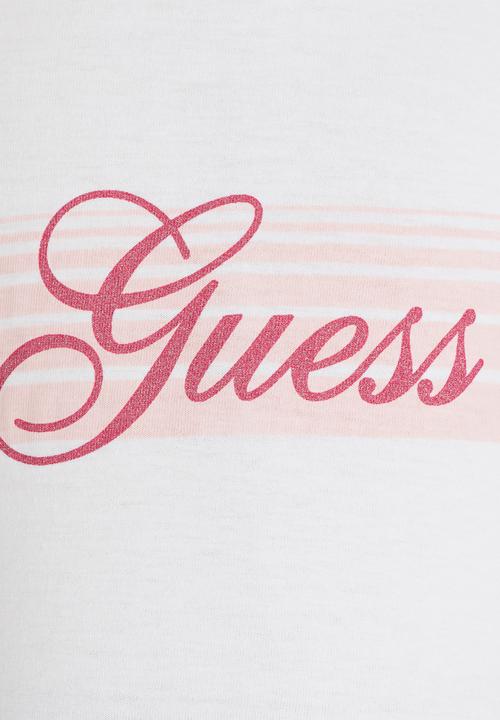 GUESS - Lined Guess Tee White
