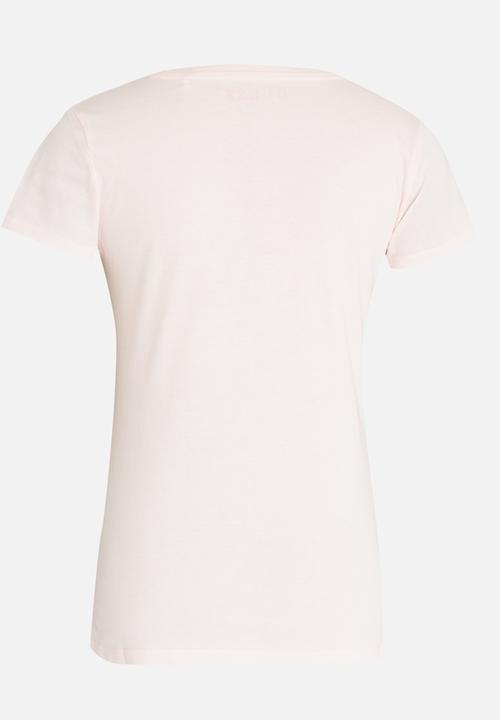 GUESS - Lined Guess Tee Pale Pink