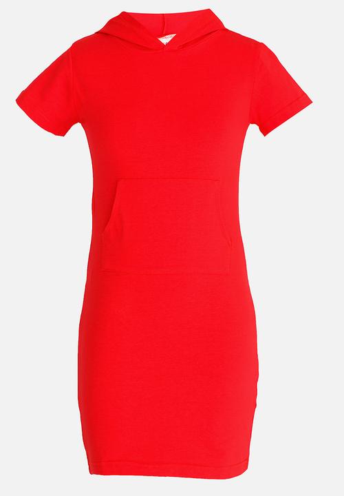 Pop Candy - Hooded Dress Red