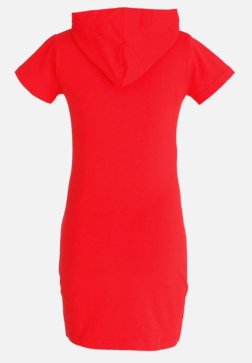 Pop Candy - Hooded Dress Red