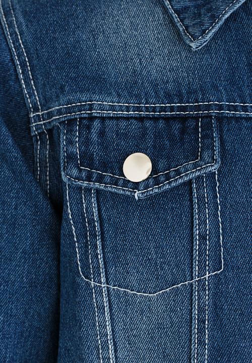 Pop Candy - Relaxed Denim Jacket Blue