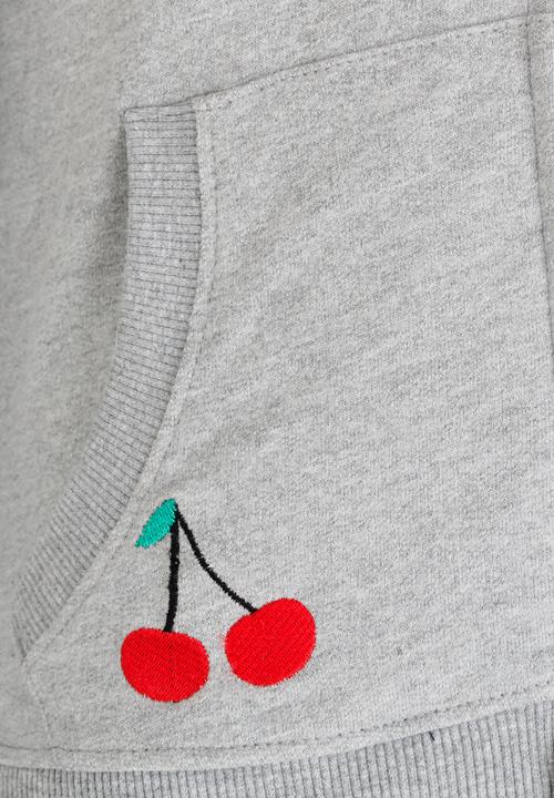MINOTI - Basic Fleece Zip Thru Hoodie Grey