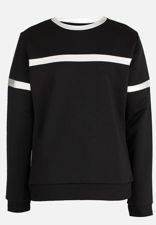 Name It - One Striped Sweater Black