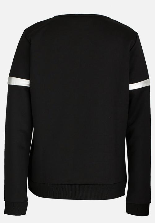 Name It - One Striped Sweater Black