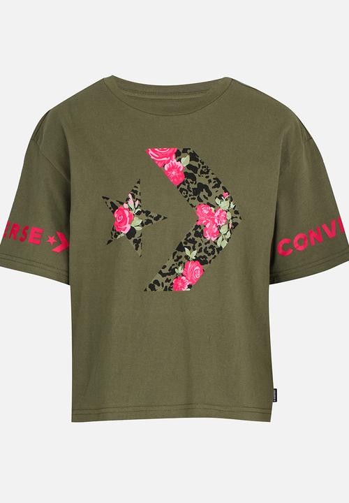 Converse - Converse Print Fill Star Chevron Tee Khaki Green