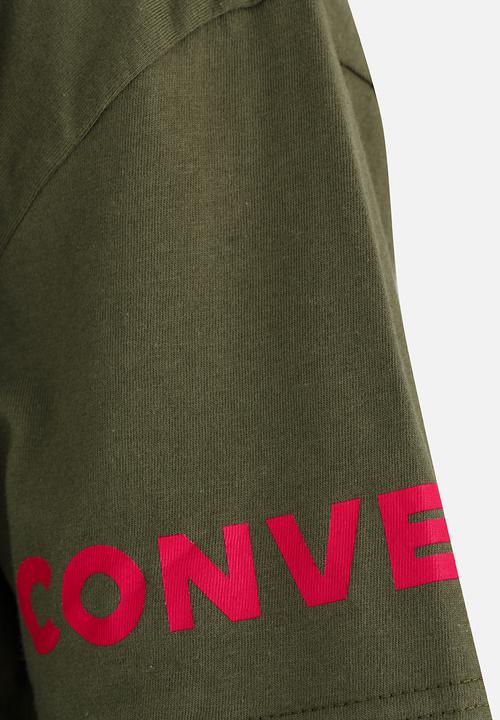 Converse - Converse Print Fill Star Chevron Tee Khaki Green