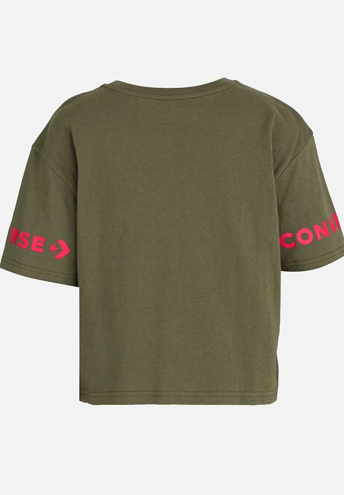 Converse - Converse Print Fill Star Chevron Tee Khaki Green