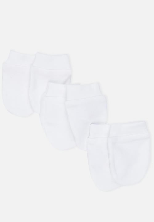 MINOTI - Unisex 3 Pack Mittens White