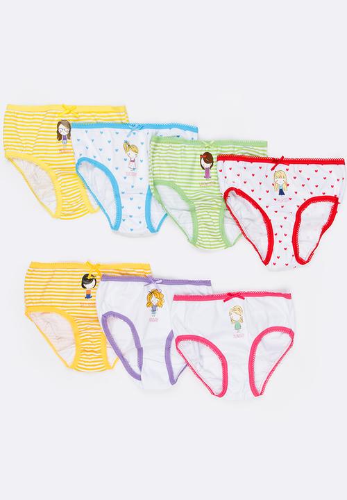 MINOTI - 7 Pack Character Print Bikini Briefs Multi-colour