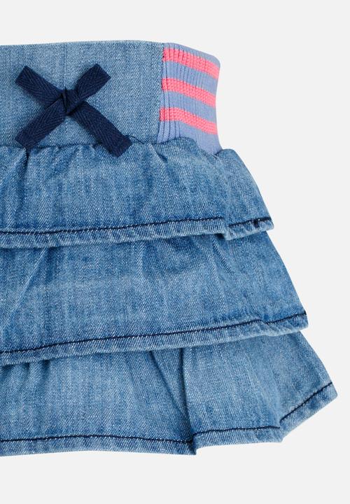 Pop Candy - Denim frill skirt - blue 