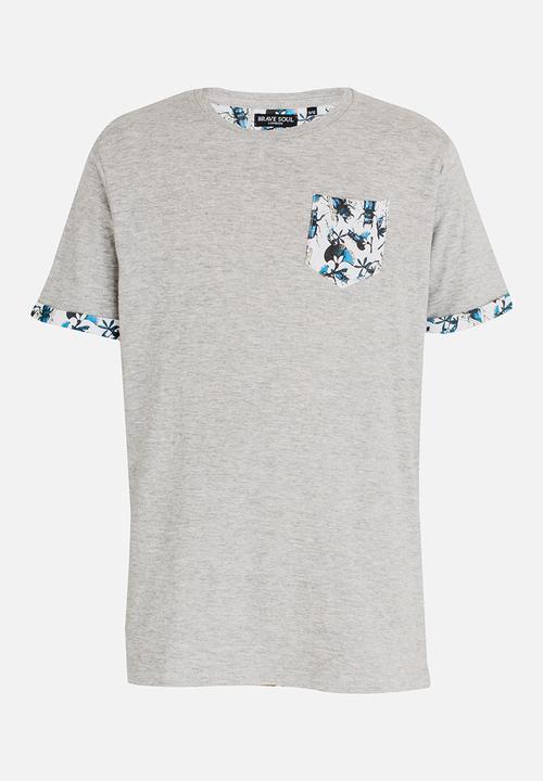 Brave Soul - Crew Neck T-shirt Mid Grey
