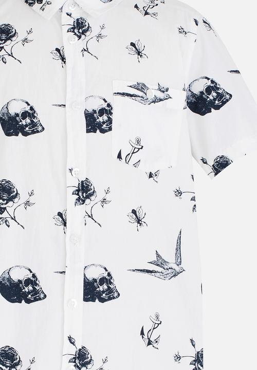 Brave Soul - Printed Shirt White