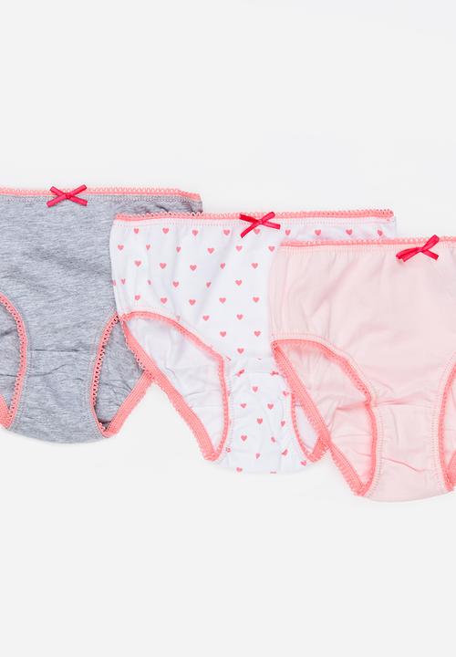 MINOTI - 7 Pack Bow Detail Bikini Briefs Multi-colour
