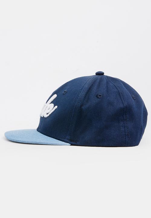 MINOTI - Baseball Colour Block Embroidered Flat Brim Cap Dark Blue