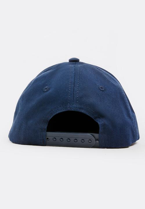 MINOTI - Baseball Colour Block Embroidered Flat Brim Cap Dark Blue