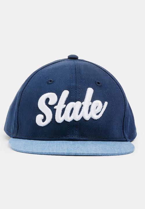 MINOTI - Baseball Colour Block Embroidered Flat Brim Cap Dark Blue