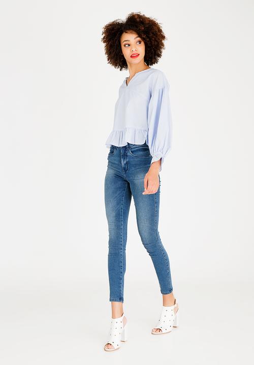 ONLY - Vigga Denim Blouse Pale Blue