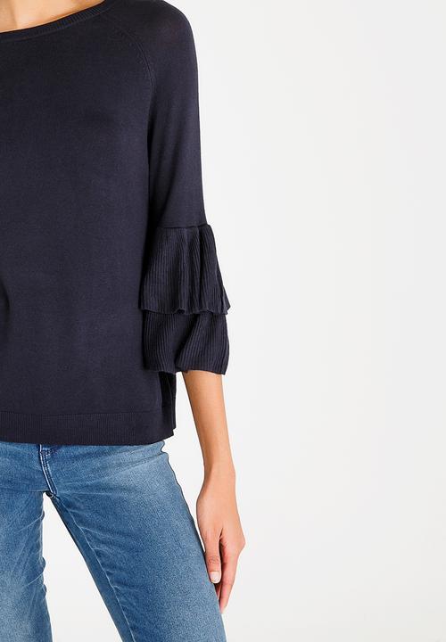 ONLY - Mila Ruffle Top Navy
