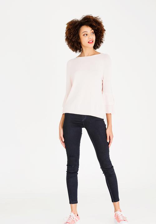ONLY - Mila Ruffle Top Pale Pink